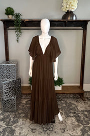 Short Sleeve Dress in Brown