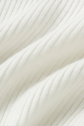 Fine Knit Wool Sweater in White