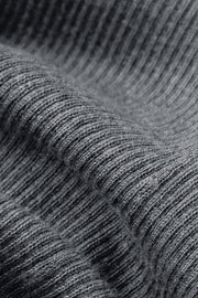 Fine Knit Wool Sweater in Smoke Gray