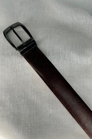Distressed Belt in Medium Brown
