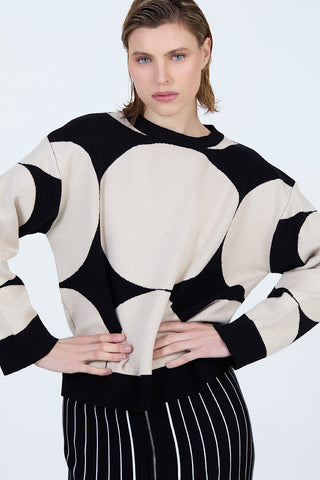 Sweater in Black & Ivory