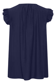 Asmine Short-Sleeved Blouse in Dress Blue