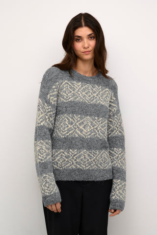 Lona Brava Pullover Sweater in Steel Grey