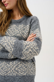 Lona Brava Pullover Sweater in Steel Grey