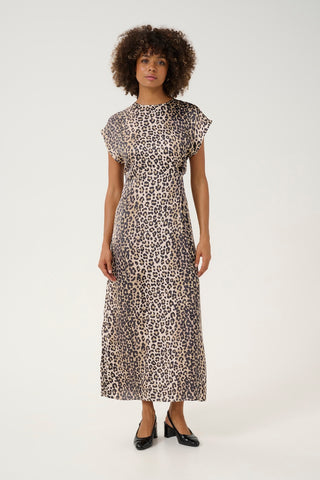 Leona Berna Long Dress in Leopard Print