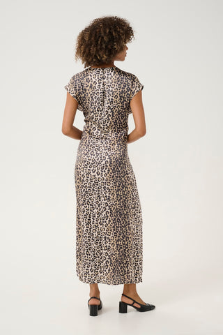 Leona Berna Long Dress in Leopard Print