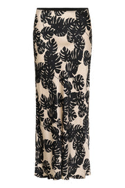 Miso Berna Skirt in Black Palm-Leaf Print