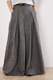 Inverted Pleat Wide Tailored Pants