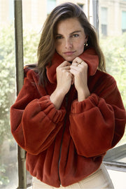 Faux Fur Bomber Coat