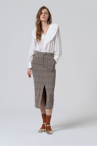 Plaid Long Skirt