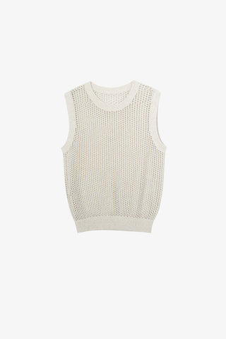 The Light of Returning to Nature Knit Vest in Flaxen