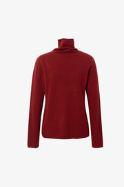 Mid-weight Cashmere Sweater in Dark Burgundy