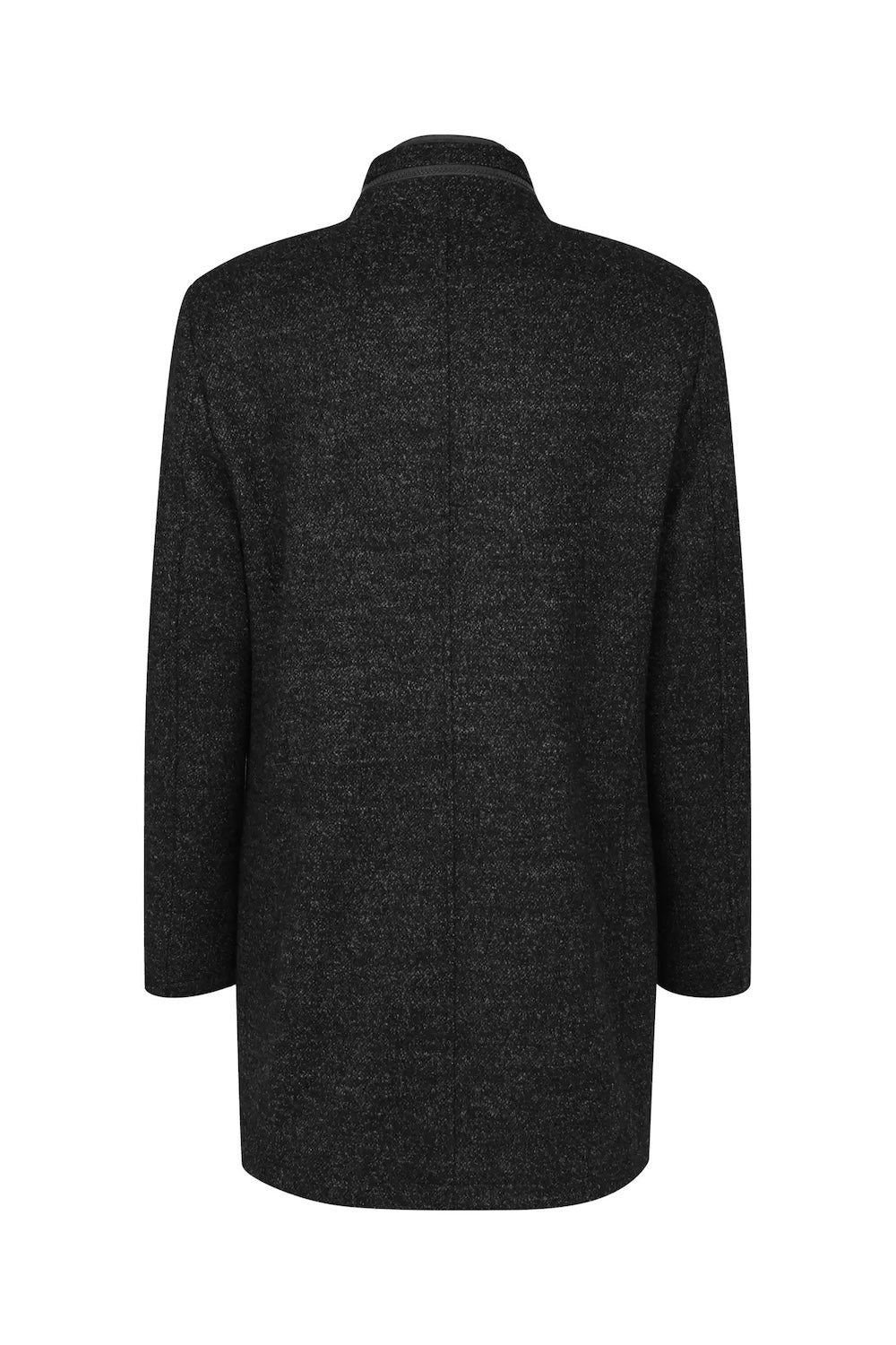 Wool Coat in Black Tweed – chrisjameskingston