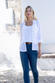 Button-Front Sheer Shirt in 3 Colours