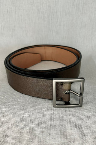 Tye Leather Belt in Stamped Dark Camo