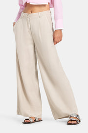 Adeline Wide Leg Pant in Stone Sand