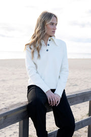 Oversized Collar Sweater in Ivory