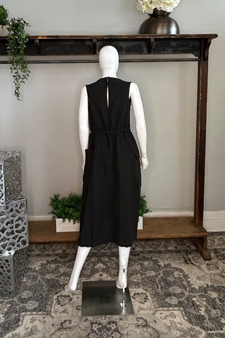 Sleeveless Linen Dress in Grey