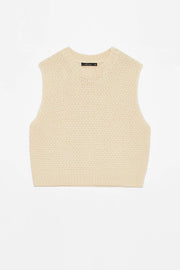 Matisse Knitted Vest in Ecru