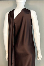 One Shoulder Dress in Brown