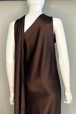 One Shoulder Dress in Brown