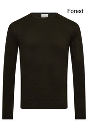 Jupiter Merino Wool/Acrylic Blend Crew-Neck Sweater in 8 Colours