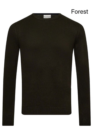 Jupiter Merino Wool/Acrylic Blend Crew-Neck Sweater in 8 Colours