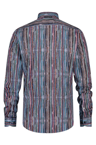 Long-Sleeved Shirt With Multicoloured Record Cover Print