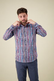 Long-Sleeved Shirt With Multicoloured Record Cover Print