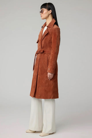 Alexis Suede Trench Coat in 2 Colours