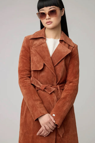 Alexis Suede Trench Coat in 2 Colours