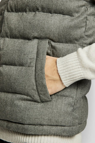 Minneapolis Quilted Vest in Grey