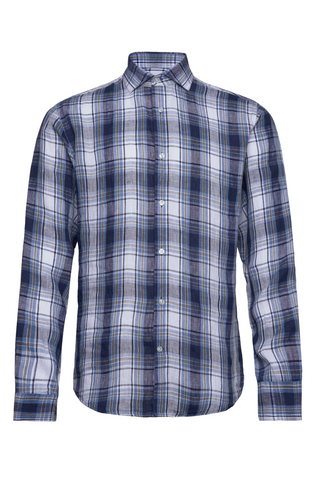 Plaid Linen Shirt in 2 fits