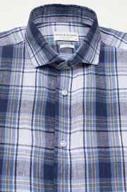 Plaid Linen Shirt in 2 fits