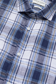 Plaid Linen Shirt in 2 fits