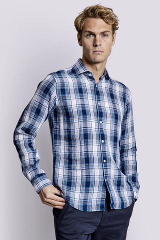 Plaid Linen Shirt in 2 fits