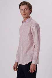 Axel Long-Sleeved Coral Abstract Print Shirt in 2 Fits