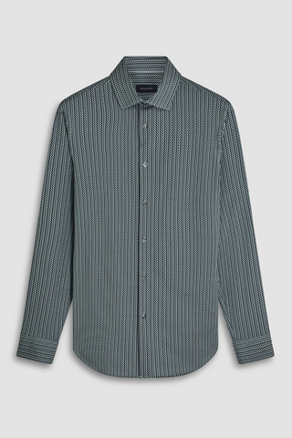 James Long-Sleeved OoohCotton Shirt With Herringbone Pattern
