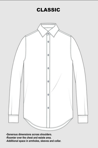 Axel Long-Sleeved Geometric Blue Print Shirt in 2 Fits