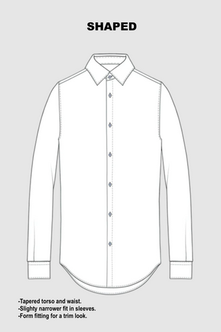 Axel Long-Sleeved Geometric Blue Print Shirt in 2 Fits