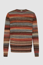 Crew-Neck Sweater in Multicoloured Rust