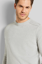 Crew-Neck Sweater in Heathered Grey