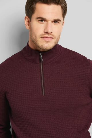 Cotton-Blend Quarter-Zip Sweater in 2 Colours