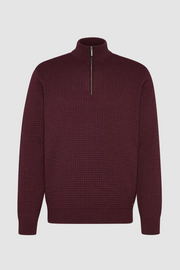 Cotton-Blend Quarter-Zip Sweater in 2 Colours