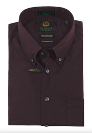 Long-Sleeved Button Down Cotton-Wool Shirt in Multiple Fits