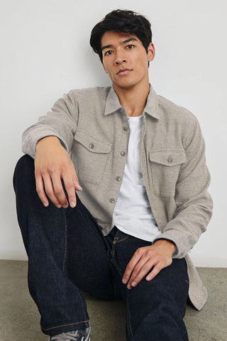 Burr Long Sleeve Casual Shacket