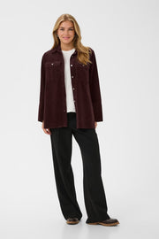 Baela Klay Corduroy Shacket in Bitter Chocolate