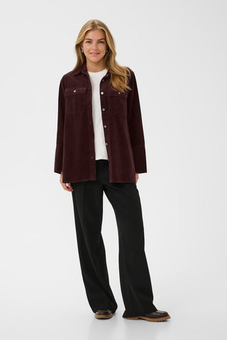 Baela Klay Corduroy Shacket in Bitter Chocolate