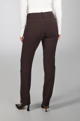 Ponte Straight Leg Pant in Espresso