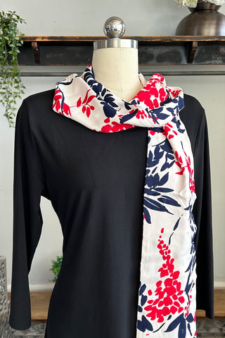 Alo Scarf in Red/Blue/Cream